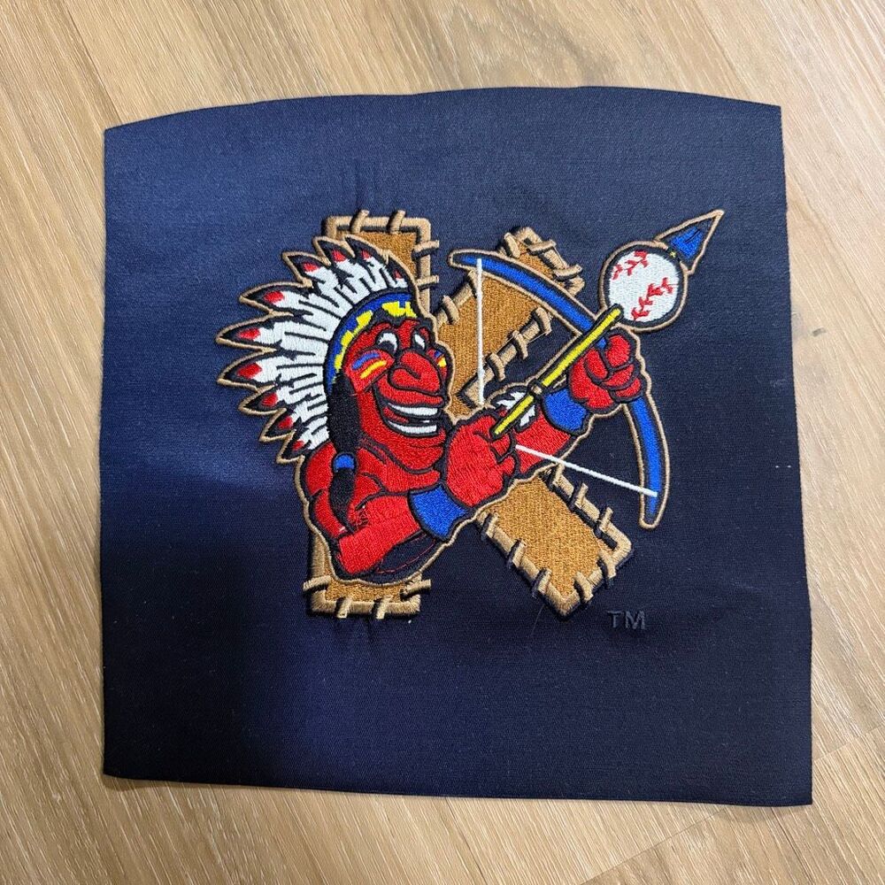 MLB Cleveland Indians Chief Wahoo Strikeout Patch Vintage Baseball Memorabilia